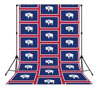 Wyoming State Flag Print Photo Studio Background 5x7ft Soft Photo Backdrop Curtain For Studio Content Creator Equipment