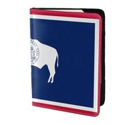 Wyoming State Flag Printing Passport Holder, Travel Essentials,Card And Passport Anti Theft Wallet,Sized To Fit All Standard Passports