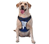 Wyoming State Flag reflective Oxford unobstructed pet vest, easy to control handle, suitable for small, medium and large dogs