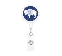 Wyoming State Flag Retractable Badge Holder. Stylish Full-Width Print, Suitable for Offices, Schools, Hospitals, etc.