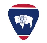 Wyoming State Flag Stylish and durable guitar picks, three types of thin, medium and heavy guitar picks (12 pieces), suitable for guitar, bass, electric guitar, ukulele,