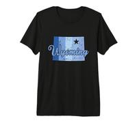 Wyoming State Outline Map USA Premium T-Shirt