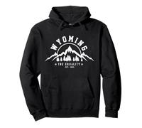 Wyoming The Equality Est. 1890 Vintage Mountains Gift Pullover Hoodie