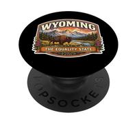 Wyoming The Equality State Souvenir Visitor Trip Memorabilia PopSockets Adhesive PopGrip