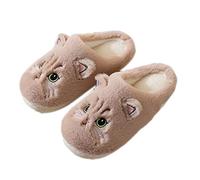 Wyongtao Cat Slippers Women Fluffy Memory Foam Slippers Novelty Cute Carton Animal Slippers Warm Winter Fleece Lined Slipper Soft Comfy Plush Anti-Skid House Shoes Funny Ladies Home Sliders for Women