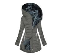 Wyongtao Winter Coats for Women Ladies Warm Sherpa Lined Jacket Hooded Parkas Jackets Thickened Windproof Outerwear Padded Down Coat Warm Quilted Jacket Faux Fur Fleece Teddy Overcoat Fashion