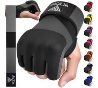 WYOX Gel Boxing Hand Wraps Inner Gloves for Men & Women, 80cm Quick Wrist Straps, Padded Knuckle Protection for Muay Thai Kickboxing, Hand Wraps for Boxing & Martial Arts (Grey, L/XL)