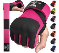 WYOX Gel Boxing Hand Wraps Inner Gloves for Men & Women, 80cm Quick Wrist Straps, Padded Knuckle Protection for Muay Thai Kickboxing, Hand Wraps for Boxing & Martial Arts (Pink, XS)