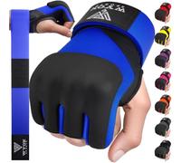 WYOX Gel Boxing Hand Wraps Inner Gloves for Men & Women, 80cm Quick Wrist Straps, Padded Knuckle Protection for Muay Thai Kickboxing, Hand Wraps for Boxing & Martial Arts (Blue, S/M)