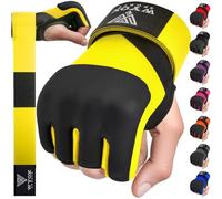 WYOX Gel Boxing Hand Wraps Inner Gloves for Men & Women, 80cm Quick Wrist Straps, Padded Knuckle Protection for Muay Thai Kickboxing, Hand Wraps for Boxing & Martial Arts (Glow Yellow, S/M)