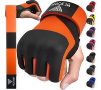 WYOX Gel Boxing Hand Wraps Inner Gloves for Men & Women, 80cm Quick Wrist Straps, Padded Knuckle Protection for Muay Thai Kickboxing, Hand Wraps for Boxing & Martial Arts (Orange, S/M)