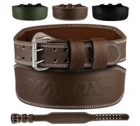 WYOX Weight Lifting Belt for Men and Women (7mm Thick) - 4" Wide Ultimate Fitness Back Support Belt for Deadlifts & Squats - Leather Weight Lifting Belt with Heavy Duty Steel Clasp