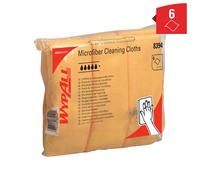 Wypall Microfibre Cloths 8394 - 4 carry packs x 6 yellow, 40 x 40cm cloths, yell