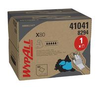 WypAll X80 Power Clean Blue Cleaning Cloths 8294 - Reusable Cloths - 1 Brag Box x 160 Blue Absorbent Cloths