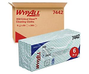 WYPALL Hydroknit X50 Microfibre Cleaning Cloth Dry Reusable Wipe White Pack of 50