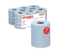 WypAll L10 Food and Hygiene Centrefeed Paper Rolls 1 Ply Blue (Pack of 6) 6223