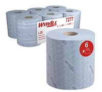 WYPALL Wipe Roll L20 2-ply Central Extraction Blue 6 Rolls of 400 Sheets