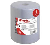 WypAll® L20 Wiping Paper Roll 7301, Extra-Wide Blue 2-Ply Roll for Cleaning & Maintenance Tasks - AirflexTM Technology - 1 Roll x 500 Sheets