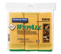 Wypall Microfibre Cloths 8394 - 4 carry packs x 6 yellow, 40 x 40cm cloths, yell