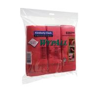 Wypall Microfibre Cloths 400x400mm Red Pack of 6 8397