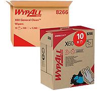 WypAll X60 General Clean White Cleaning Cloths 1 Ply 8266 10 POP-UP Boxes x 126 Cloths