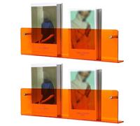 WYQXTY Acrylic Wall Mounted Floating Bookshelf Rack 2 Pack Acrylic Wall Mounted Magazine Holder Orange 40-100cm(40cm/15.7in)