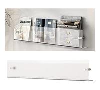 WYQXTY Acrylic Wall Mounted Floating Bookshelf Rack Acrylic Magazine Rack Clear 40-120cm(100cm(39 3/8"))