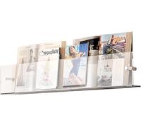 WYQXTY Acrylic Wall Mounted Floating Bookshelf Rack Acrylic Wall Mount Magazine Rack Storage Organizer 40-100cm Width(100cm/39.4")