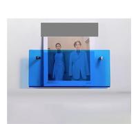 WYQXTY Acrylic Wall Mounted Floating Bookshelf Rack Acrylic Wall Mounted Magazine Brochure Literature Rack Multicolor Multiple Sizes(Blue,40cm/16in)