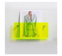 WYQXTY Acrylic Wall Mounted Floating Bookshelf Rack Acrylic Wall Mounted Magazine Brochure Literature Rack Multicolor Multiple Sizes(Green,80cm/32in)