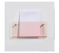WYQXTY Acrylic Wall Mounted Floating Bookshelf Rack Acrylic Wall Mounted Magazine Brochure Literature Rack Multicolor Multiple Sizes(Pink,120cm/47in)