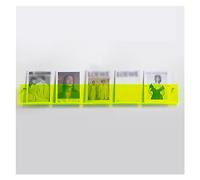 WYQXTY Acrylic Wall Mounted Floating Bookshelf Rack Acrylic Wall Mounted Magazine Brochure Literature Rack Multicolor Multiple Sizes(Green,120cm/47in)