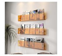 WYQXTY Acrylic Wall Mounted Floating Bookshelf Rack Acrylic Wall Mounted Magazine Rack Brochure Holder Multicolor 40-120cm Pack Of 3(Orange,Length 80cm/31.5inch)