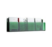 WYQXTY Acrylic Wall Mounted Floating Bookshelf Rack Acrylic Wall-Mounted Magazine Rack Multicolor 40-120cm 1/2/3 Tier(Green,LENGTH 100CM/39.3IN)