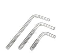 WYQXTY L Hook Screws L-Shaped Hook Screw M4-M12 304 Stainless Steel Right Angle Bolt(M4x40mm(5pcs))