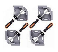 WYQYQ 4pcs Corner Clamp - Right Angle Clamp 90 Degree Wood Clamps for Woodworking, with Adjustable Swing Jaw Aluminum Alloy Frame Clamps, for Welding, DIY Woodworking.