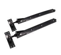 Wyre Direct Adjustable Gate Hinges Pair 600mm 24" Black Heavy Duty Hook and Band Stable