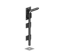 Wyre Direct - Black Heavy Duty Gate Drop Bolts For Wooden Gates, Garage Locks, Garage Door Security For Driveway Gates Or Stable - 600mm (24")