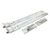 Wyre Direct Door Hinges, Hinges for Wood & External Use, Hinges Galvanised Heavy Duty Hook and Band Stable - Gate Hinge Cranked 600mm 24" Pair