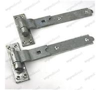 Wyre Direct Gate Hinges Cranked 250mm 10" Pair Galvanised Heavy Duty Hook And Band Stable