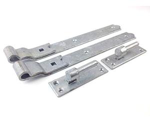 Wyre Direct Gate Hinges Cranked 350mm 14" Pair Galvanised Heavy Duty Hook And Band Stable