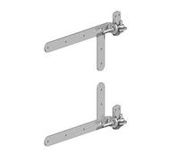 Wyre Direct Heavy Duty Galvanised Adjustable Braced Gate Hinges