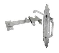 Wyre Direct - Heavy Duty Suffolk Latches for Garden Gate, Ornamental Long Latch Gothic Thumb Catch - Suffolk Gate Latch for Wooden Gates, Galvanised Suffolk Latch for Wooden Garden Gates (Hot Dipped)
