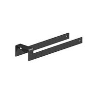 Wyre Direct Throw Over Loop Gate Latches for Wooden Gate, Field Gate Latch, Driveway Gates & Gate Catches for Wooden Gates, Secure Catch Solution - to Suit a 50mm (2") Wide Gate, 12"(Black)