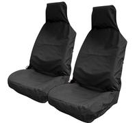WYRELINE® 2PCS Extra Heavy Duty Car Seat Covers Front Pair - Universal Fit Black | Front Car Seat Cover Protectors | Durable And Easy Wipe Clean Waterproof Material (2 PACK)