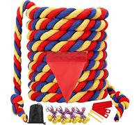 WYRJXYB Outdoor Games Sports Day Kit 18M Tug of War Rope for Kids Adult, Garden Field Day Birthday Party Games,Summer Camping Carnival Easter Game, Outside Yard Family Reunion Fun Games, Tricolor
