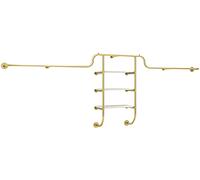 WYRKYP Coat Racks Wall-Mounted Clothes Rail, Commercial Industrial Cylindrical Drying Rack, Three-Layer Shelf, Detachable Clothing Display Rack, Save Space,Golden,180Cm