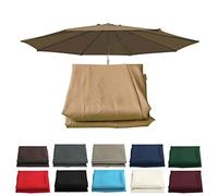 WYRMB Universal Umbrella Replacement Cloth 6 Arms/8 Arms Market Table Umbrella Canopy Garden Parasol Canopy Cover, More Than 10 Colours (Khaki 2.7m 8 ribs)