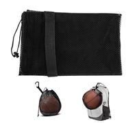 WYRMSTN Ball net, backpack, portable ball net, basketball bag, basketballs, net bag, backpack, portable net bag with carabiner and drawstring for basketball, football, handball, volleyball, rugby