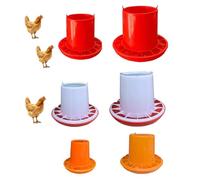 WYRNOBRX Chick Feeder And Waterer Kit Chicken Feeders, Poultry Feeding Equipment Duck Feeders for Duck Outdoor Small Feed Feeding Suitable for Farms,White/S
